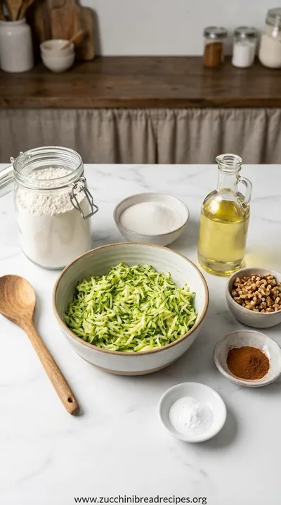 Eggless Zucchini Bread: Moist & Delicious Recipe - ingredients preparation