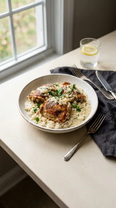 Creamy Oven Baked Chicken Thighs Recipe