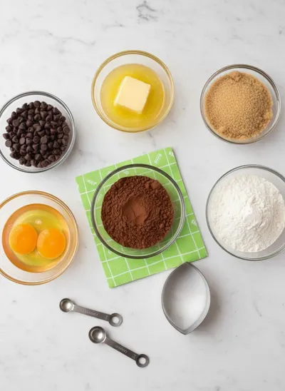 Football Brownies – Fudgy Game Day Treat - ingredients preparation