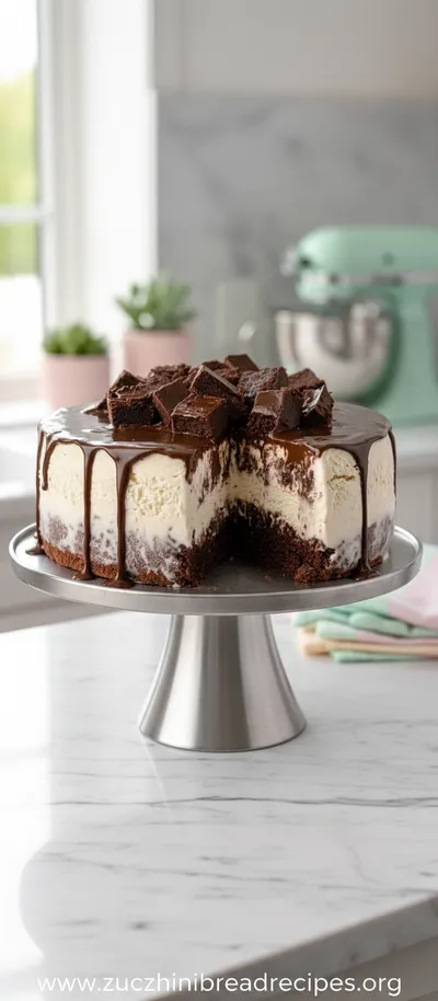 Frozen Brownie Ice Cream Cake