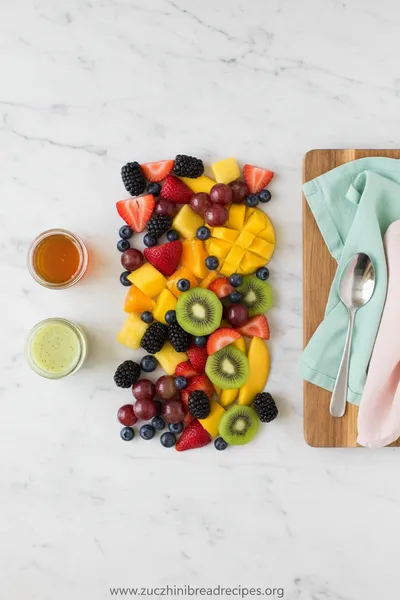 Fruit Salad With Honey Lime Dressing - cooking process