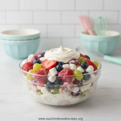 Easy Fruit Salad With Sour Cream and Marshmallows