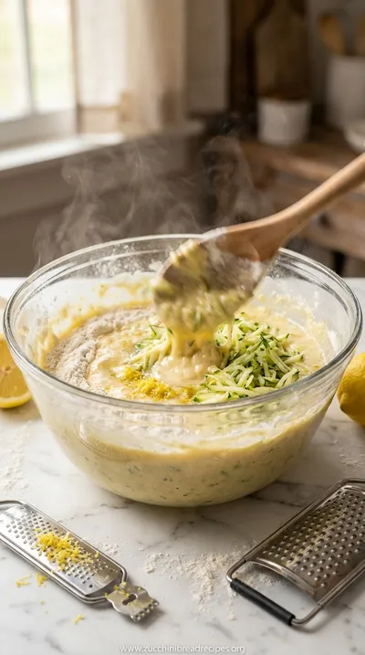 Gluten Free Lemon Zucchini Bread Recipe - cooking process