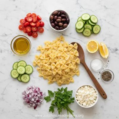 Greek Pasta Salad With Feta Cheese - cooking process