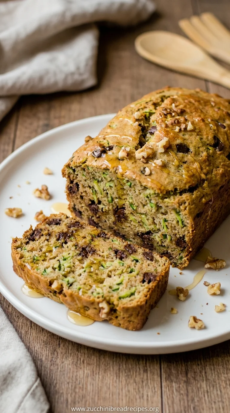 Healthy Zucchini Bread Recipe - Naturally Sweetened - ready to serve