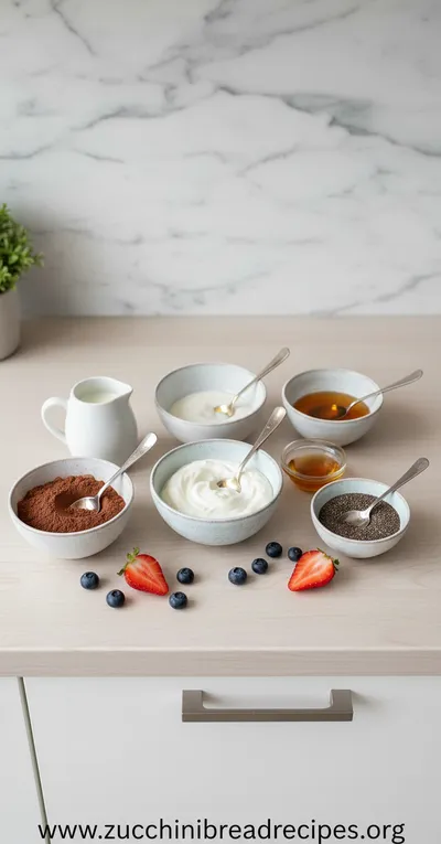 High Protein Chocolate Pudding - ingredients preparation