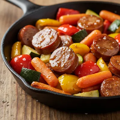 Easy One-Pan Honey Garlic Sausage & Veggies