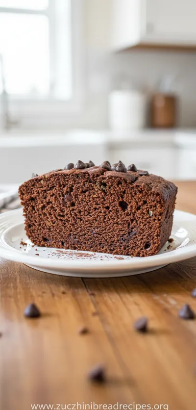 Keto Coconut Flour Double Chocolate Zucchini Bread - ready to serve