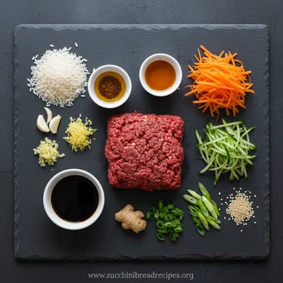 Korean Ground Beef Bowl - cooking process