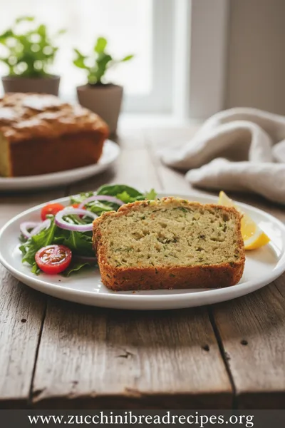 Lemon Herb Savory Zucchini Bread Recipe - ready to serve