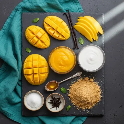Mango Mousse Cake - cooking process