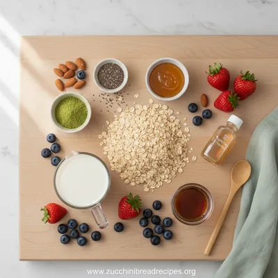 Matcha Overnight Oats - cooking process