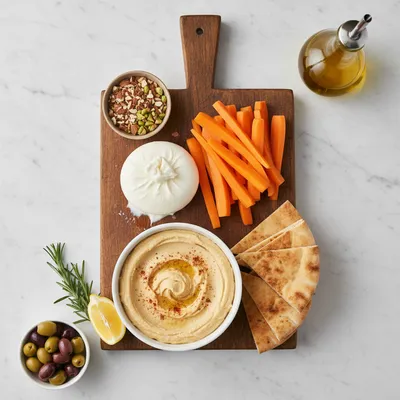 Mediterranean Burrata Roasted Carrot Board - cooking process