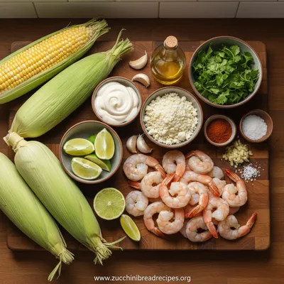 Mexican Street Corn and Shrimp - cooking process