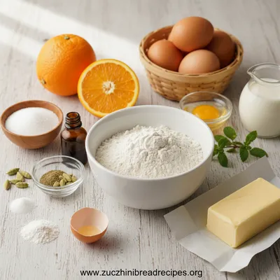 Orange Cardamom Muffins - cooking process
