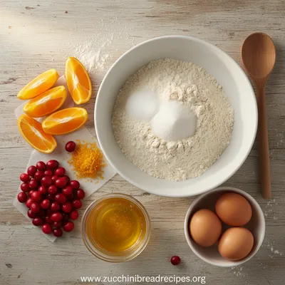 Orange Cranberry Muffins - cooking process