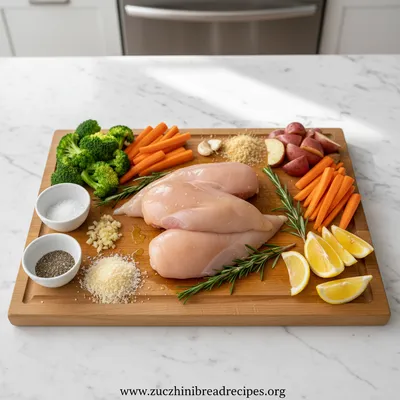 Parmesan Crusted Chicken Sheet Pan Dinner - cooking process