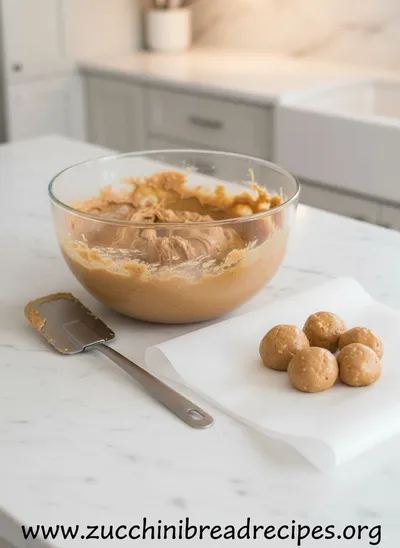 Easy Peanut Butter Protein Balls - cooking process