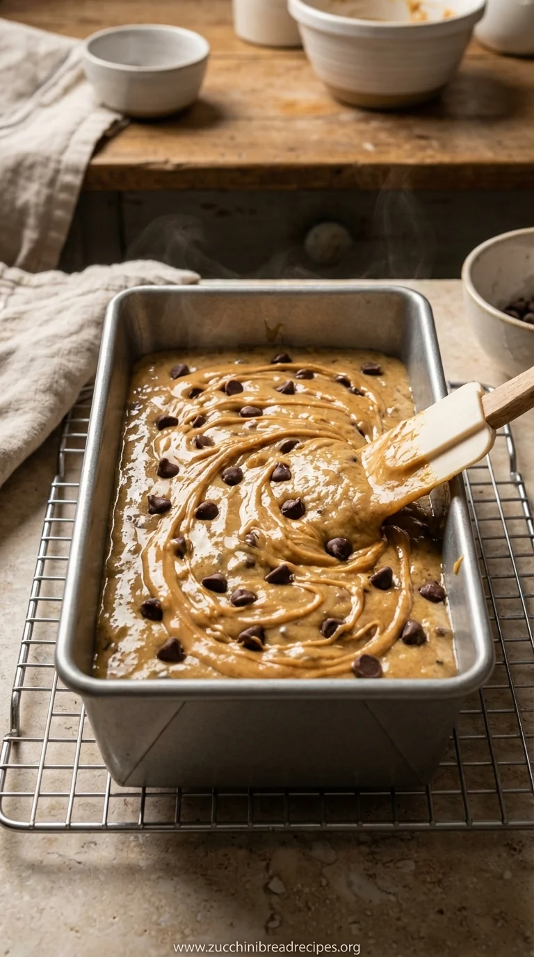 Peanut Butter Chocolate Chip Zucchini Bread Recipe - cooking process