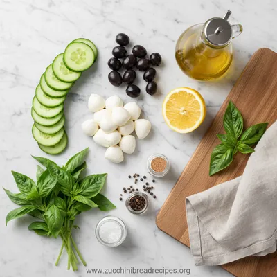 Quick Cucumber Mozzarella Salad - cooking process