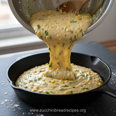 Savory Zucchini Cornbread Loaf - ingredients preparation