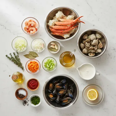 Seafood Bisque - cooking process