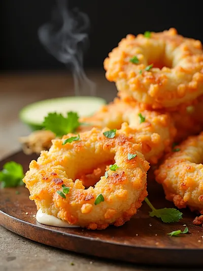 Shrimp Fritters With Lime Mayonnaise