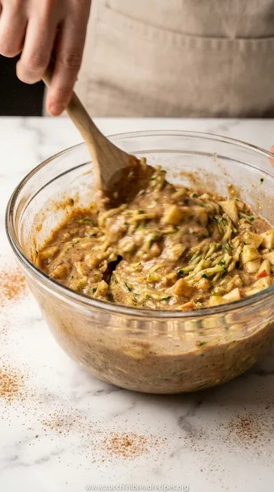 Spiced Apple Zucchini Bread: Quick Healthy Recipe - cooking process
