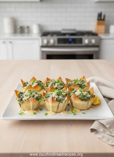 Spinach & Artichoke Wonton Cups - ready to serve