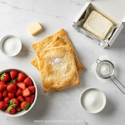 Strawberry Cream Cheese Heart Danishes - ingredients preparation