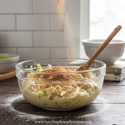 Streusel Apple Zucchini Bread - cooking process