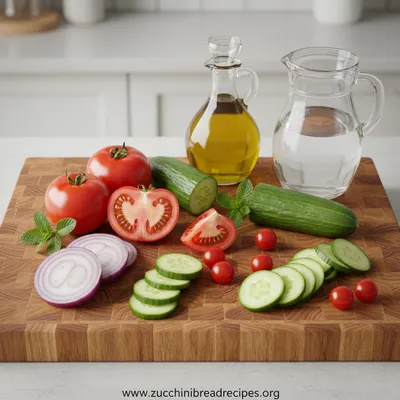 Tomato Cucumber Onion Salad - cooking process