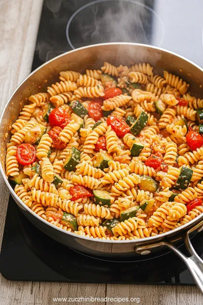 Healthy Tomato Zucchini Pasta Recipe - ingredients preparation