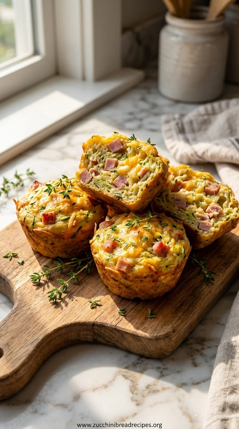 Turkey Ham Cheese Zucchini Muffins Recipe