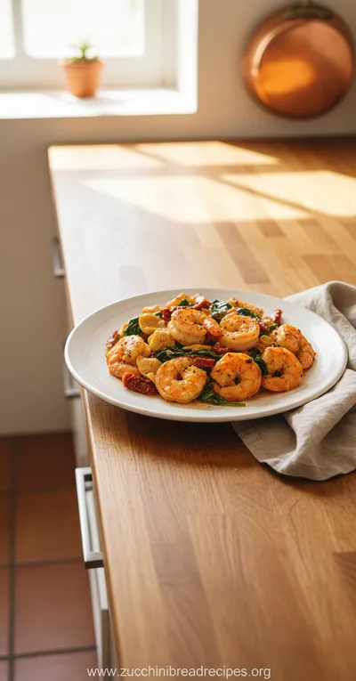 Tuscan Shrimp with Spinach, Artichokes & Sun-Dried Tomatoes