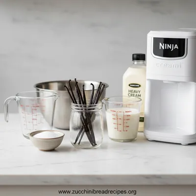 Ninja Creami Vanilla Ice Cream Recipe - cooking process