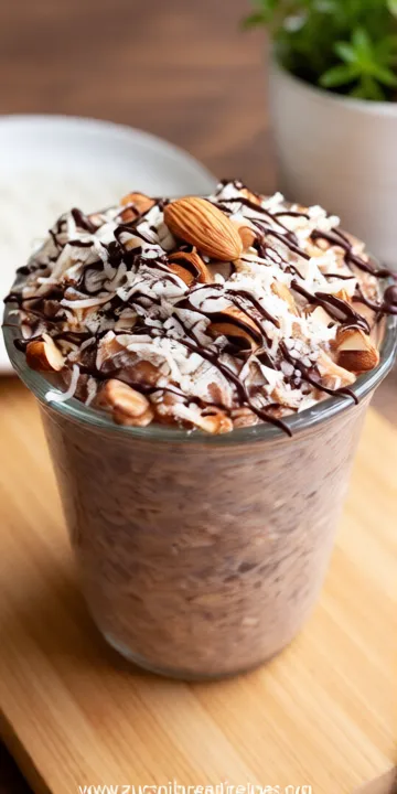 Vegan Almond Joy Overnight Oats - ready to serve