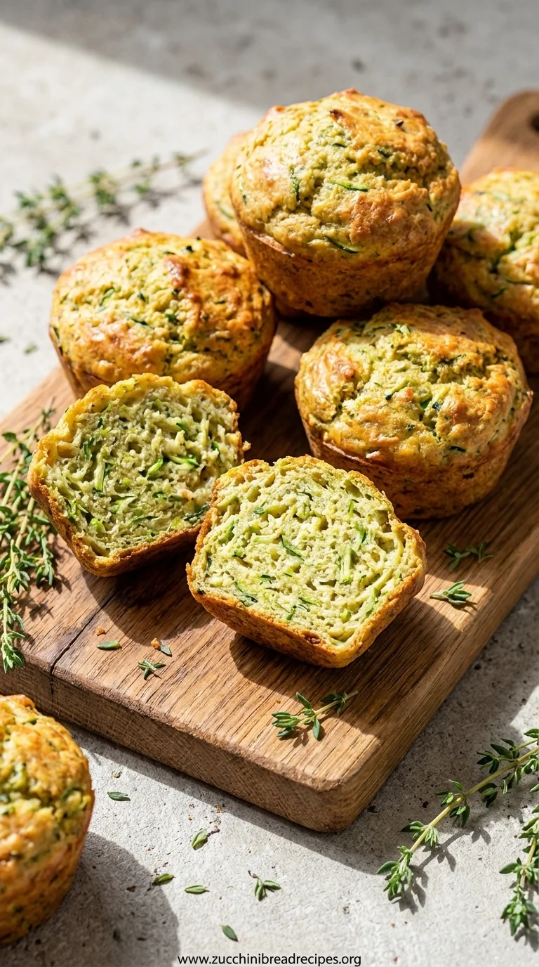 Vegan Zucchini Savory Muffins: Healthy Party Appetizer