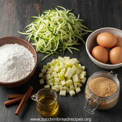 Zucchini Apple Bread - ingredients preparation