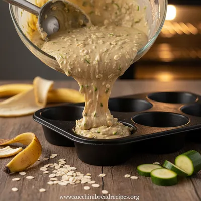 Zucchini Banana Muffins with Oats Recipe - ingredients preparation