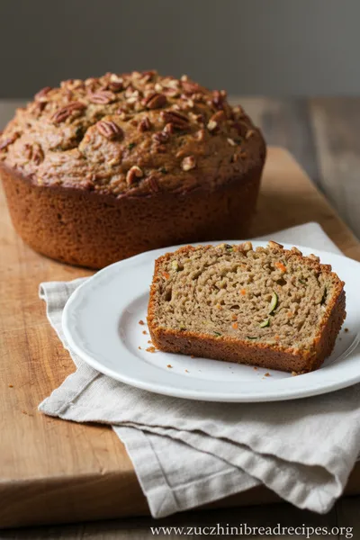 Zucchini Carrot Apple Bread with Pecans - ready to serve