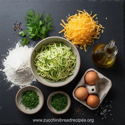 Zucchini Cheddar Herb Loaf Recipe - ingredients preparation