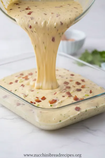 Easy Zucchini Slice With Turkey Bacon - cooking process