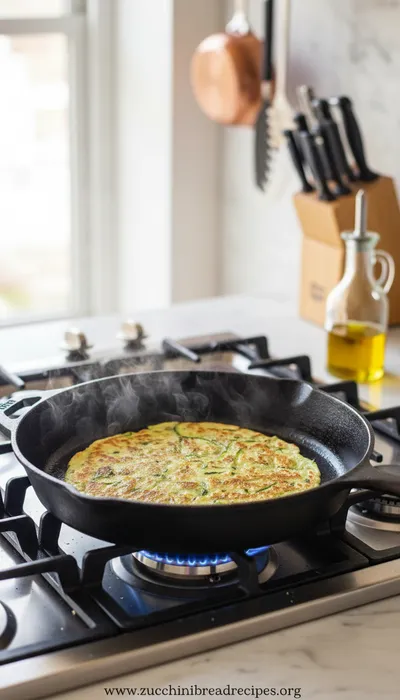Low-Carb Zucchini Tortillas - Keto and Gluten-Free - cooking process