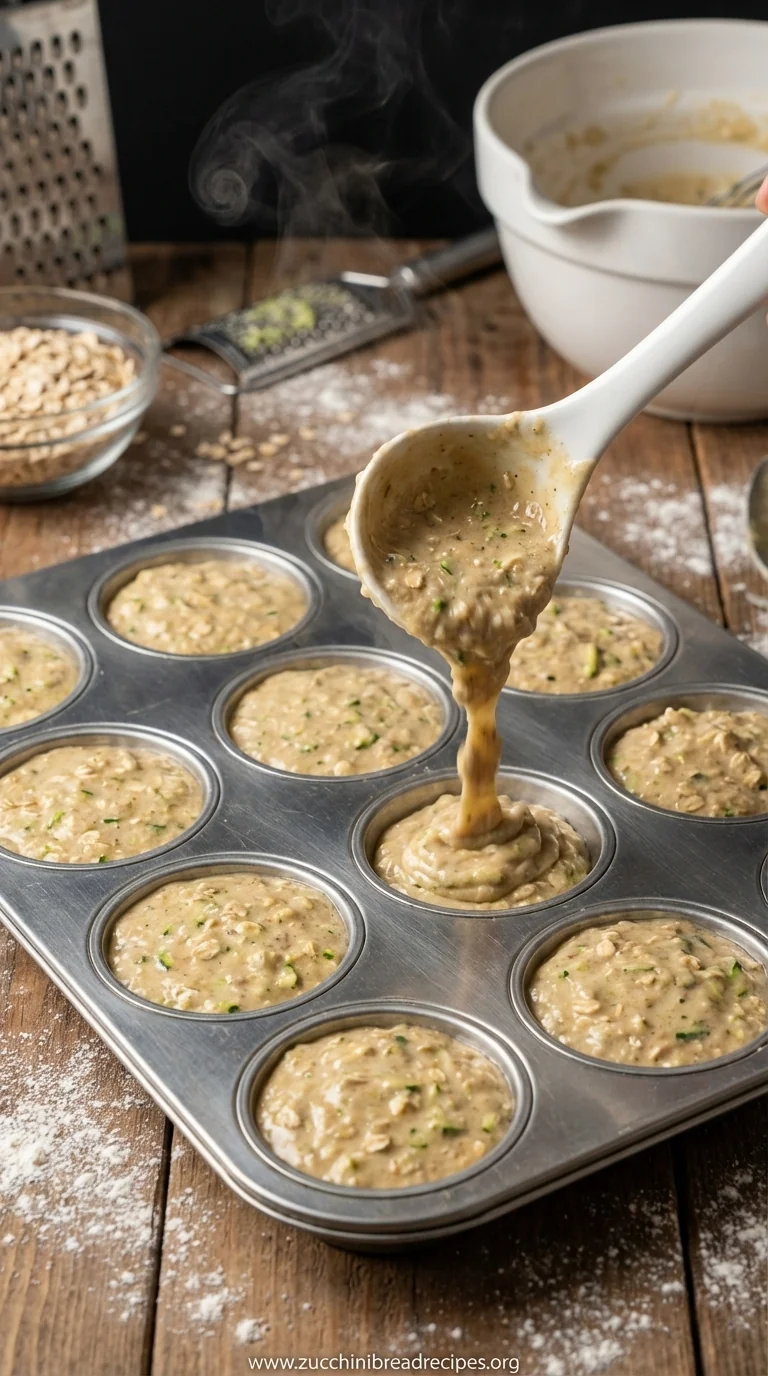 Zucchini Banana Muffins with Oats: Healthy Breakfast Recipe - cooking process