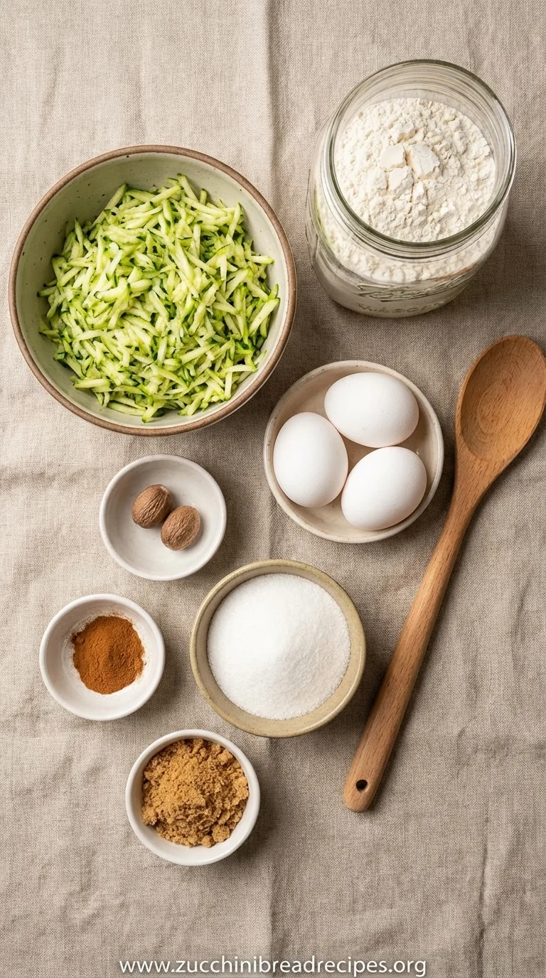 Zucchini Bread Recipe: Moist & Easy Quick Bread - ingredients preparation